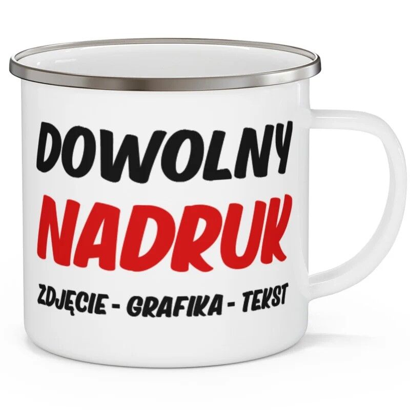 Kubek metalowy z własnym nadrukiem