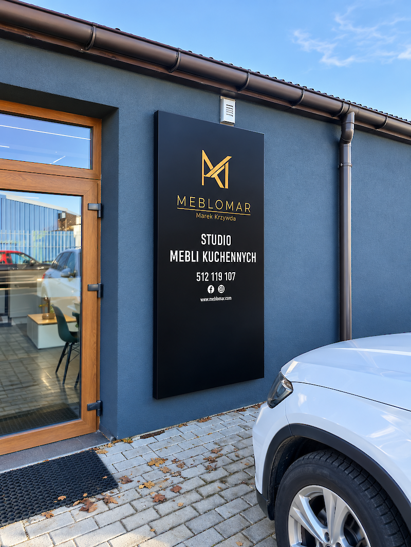 Kaseton reklamowy dla firmy Meblomar &mdash; realizacja Express Media